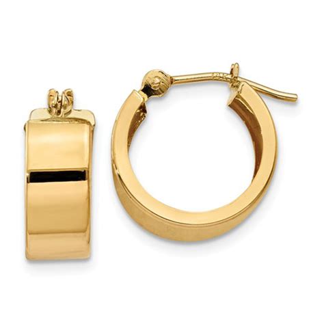 10mm 14k gold hoop earrings.